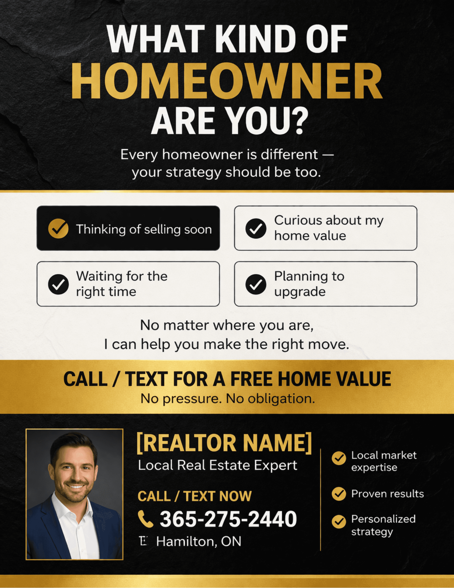 Front preview of real estate home value flyer template